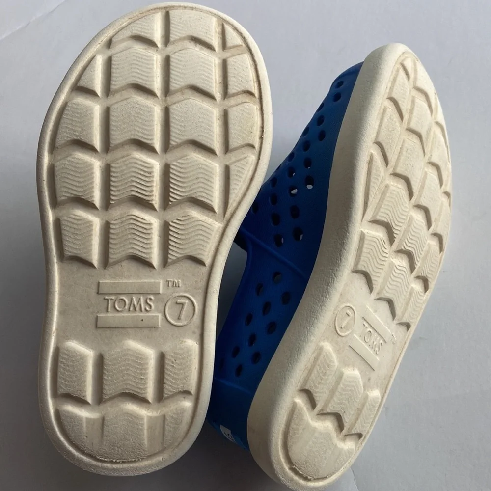 Toms Slip Ons Royal Blue Water Shoes